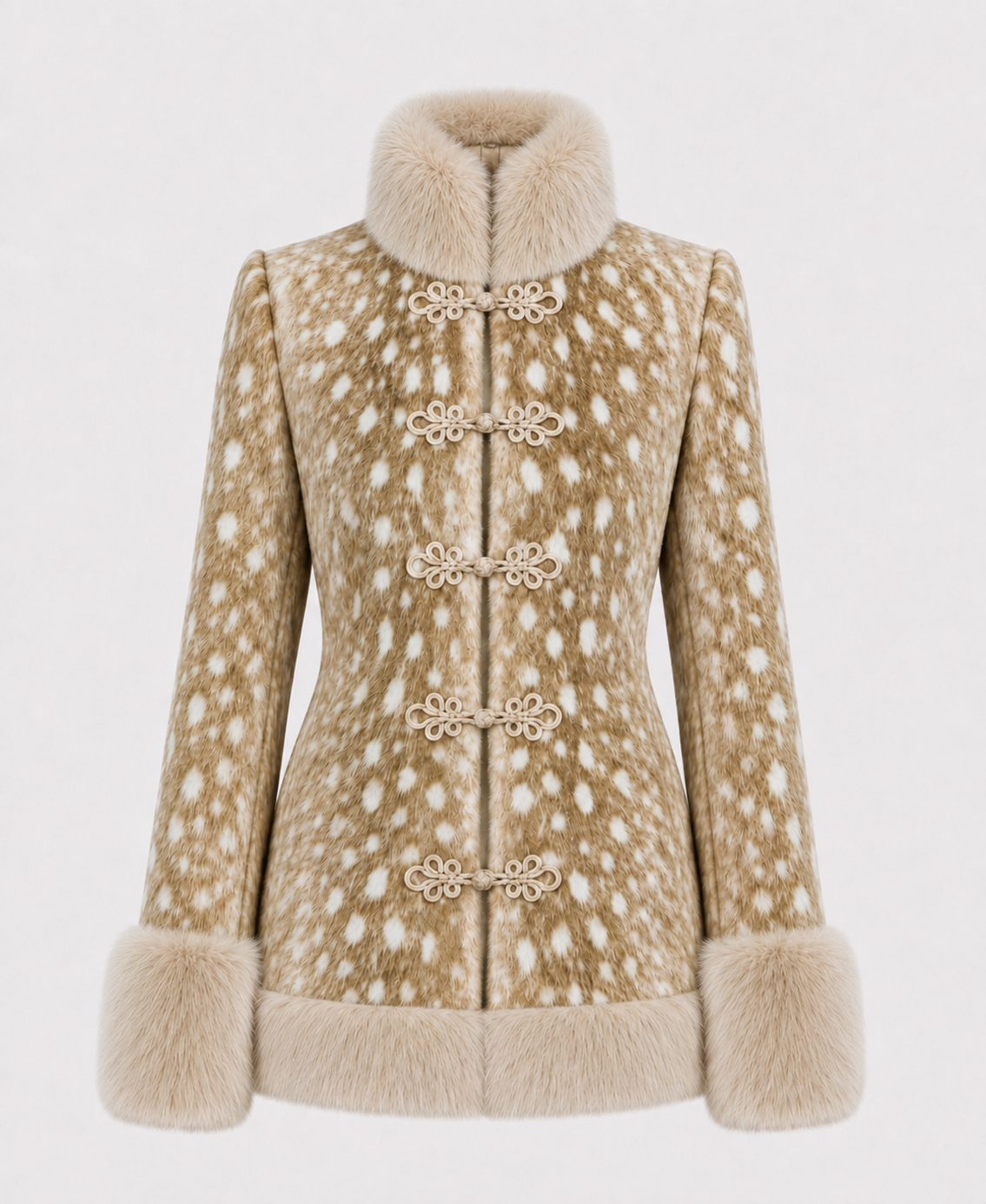 Sable Fawn Jacket with Removable Fur Panels