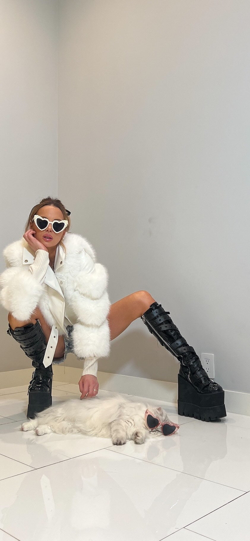 Faux Fur & Vegan Leather Jacket