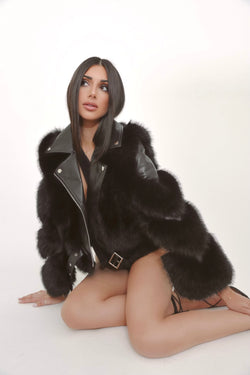 Faux Fur & Vegan Leather Jacket