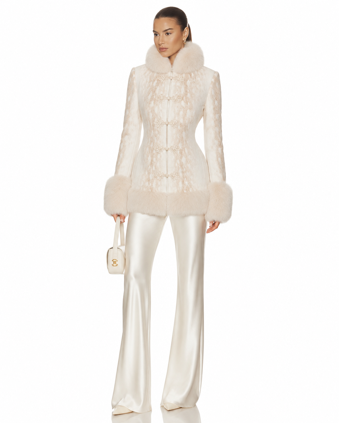 Snow Fawn Jacket with Removable Faux Fur Panels