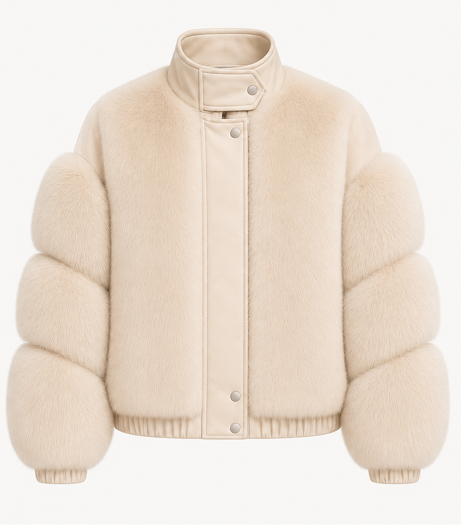 Leather & Faux Fur Bomber Jacket