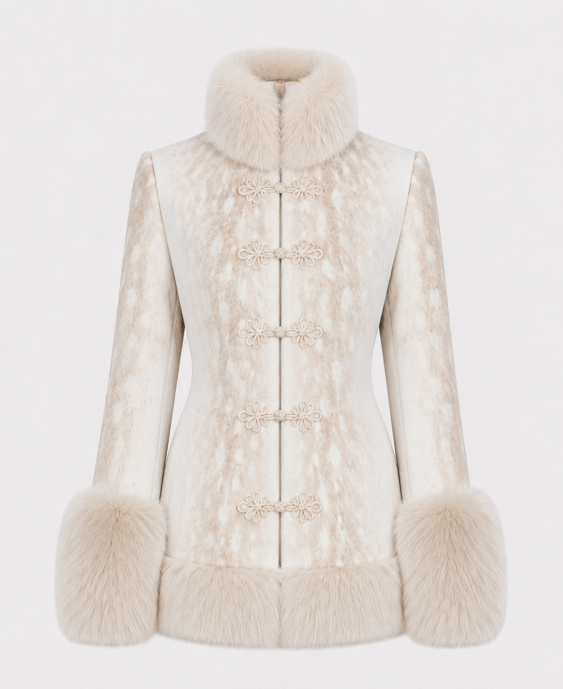 Snow Fawn Jacket with Removable Faux Fur Panels