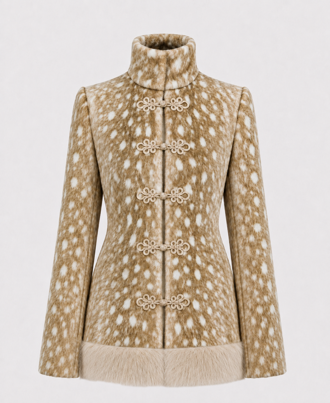 Sable Fawn Jacket with Removable Fur Panels