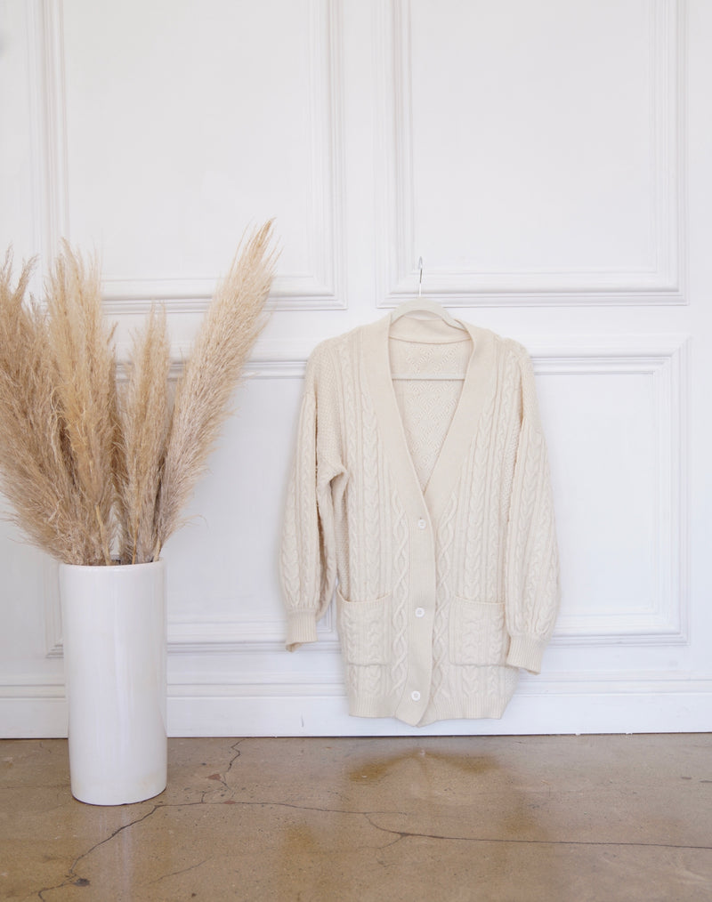 “DIANA” Oversized Cable Knit Cardi